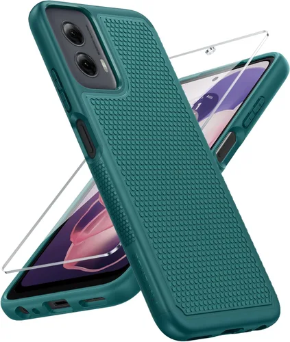 Vista 225 de FNTCASE Funda para Motorola Moto G-Stylus-5G-2023: funda protectora de doble capa a prueba de golpes Parte trasera texturizada antideslizante