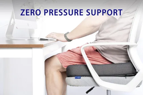 Vista 10 de CYLEN Ifoam Cojín de espuma viscoelástica con infusión de gel para silla de ruedas - Cojín de asiento para silla de ruedas, silla de oficina, silla