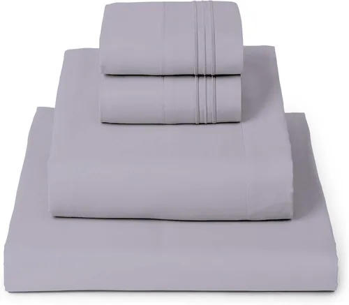 Vista 17 de Mellanni - Juego de sábanas individual de 4 piezas de la colección icónica, (incluyendo 2 fundas de almohada), bolsillo profundo de 16 pulgadas