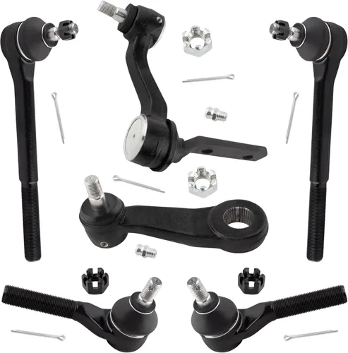 BOXI Juego de 6 barras de acoplamiento frontal interior y exterior, brazo tensor Pitman para Chevrolet Blazer S10 GMC Jimmy Sonoma 1998-2004 Isuzu