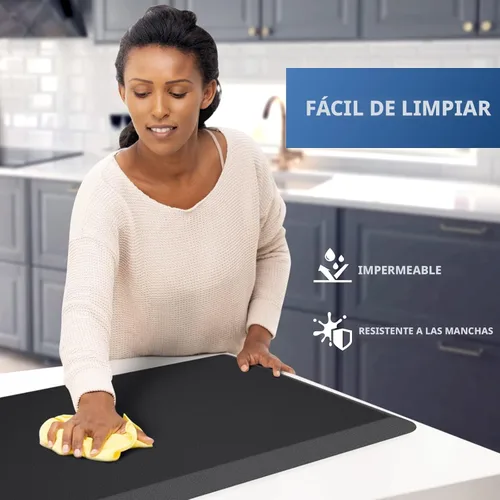 Vista 3 de KitchenClouds Alfombra de Cocina Acolchada Anti Fatiga 17.3"x28" Impermeable, Antideslizante, Alfombras de Pie y Comodidad para Escritorio/Piso