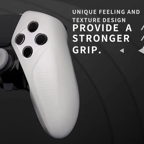 Vista 4 de PlayVital Ninja Edition Glow in Dark Half-Covered Silicone Cover for ps5 Edge Wireless Controller, Ergonomic Protector Soft Rubber Case for ps5 Edge