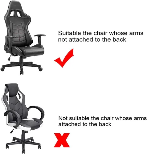 Vista 4 de BTSKY Fundas ergonómicas para silla de juegos de computadora de oficina Negro