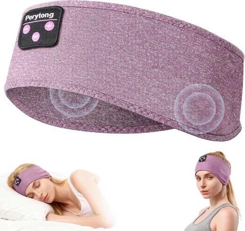 Vista 14 de Perytong Auriculares para dormir con Bluetooth, diadema inalámbrica para dormir con cómodos auriculares para dormir de lado, máscara de ojos