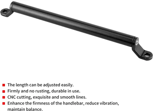 Vista 3 de Qiilu Extensor de manillar de motocicleta, aleación de aluminio CNC Balance Crossbar manillar de refuerzo extendido soporte de montaje de teléfono