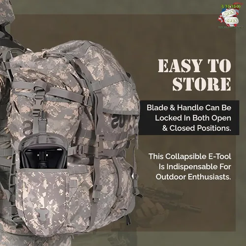 Vista 6 de USGI Pala de enganche de herramientas electrónicas de EE.UU. con ACU o multicam de transporte