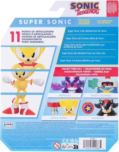 Vista 7 de Sonic the Hedgehog - Figura de acción Super Sonic de 4 pulgadas con accesorio Red Spring. A partir de 3 años (con licencia oficial de Sega)