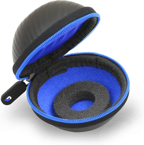 Vista 7 de CASEMATIX Funda de transporte negra con interior azul compatible con cámara Tamagotchi Pix interactiva virtual mascota, incluye solo funda