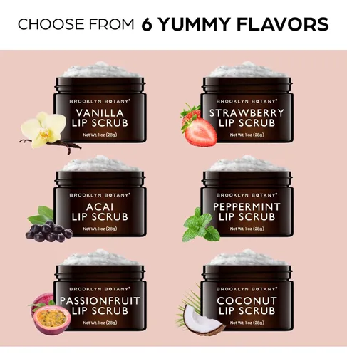 Vista 8 de Brooklyn Botany Exfoliante para Labios 1 oz – Hidratante de Labios para Labios Secos y Agrietados – Exfoliante Labial Suave para Labios Suaves y Más
