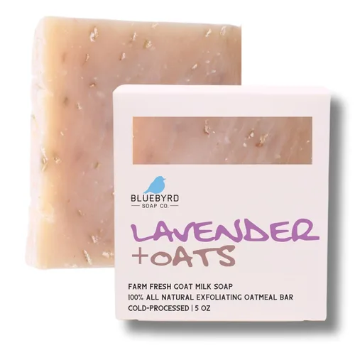 Vista 9 de Bluebyrd Jabón Manzanilla y Aloe Vera Barras de jabón de leche de cabra Barras limpiadoras de carbón activado orgánico hechas con leche fresca