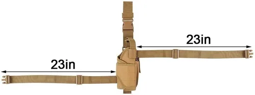 Vista 3 de Nehostertfy Funda de pierna caída, funda táctica de muslo para pistola, ajustable para mano derecha, funda para pierna