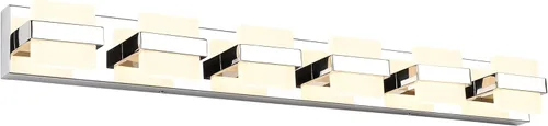 Vista 13 de SOLFART 2 luces cromadas para tocador de baño, lámpara de pared sobre el espejo, moderna lámpara LED de tocador, accesorios de iluminación de baño