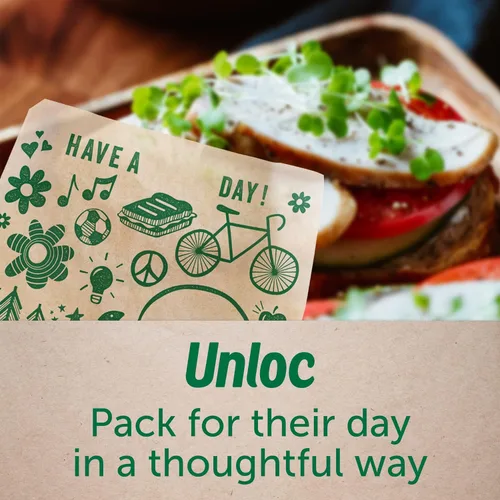 Vista 3 de Bolsas de papel para sándwiches y aperitivos Ziploc, reciclables y sellables con diseños divertidos, 50 bolsas en total