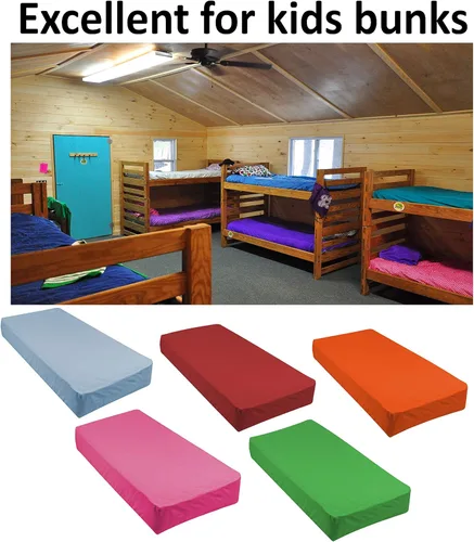 Vista 4 de Gilbins Juego de sábanas de 3 piezas tamaño cuna de 30 x 75 pulgadas, hechas de algodón ultrasuave, perfecto para literas de campamento, caravanas
