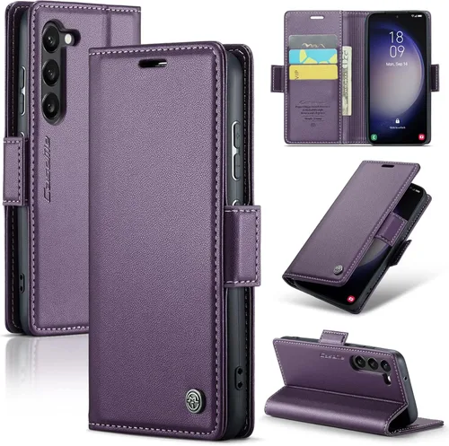 Vista 9 de SINIANL Funda tipo cartera para Samsung Galaxy S23 con bloqueo RFID, funda para Samsung S23 para mujeres y hombres con tarjetero con cierre