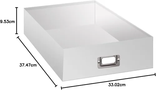 Vista 4 de Jumbo Caja para almacenar recortes, manualidades, blanca, de 14 3/4" X 13" X3 3/4