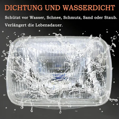 Vista 7 de Fokes H4656 Faro halógeno sellado de haz Super visión con luces altas y bajas （127mm cuadrados, 165mm）, #H4656