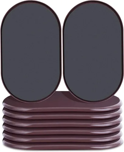 Vista 10 de Deslizadores de muebles grandes reutilizables para alfombras y suelos de madera dura, paquete de 8 almohadillas protectoras ovaladas de 9-1/2