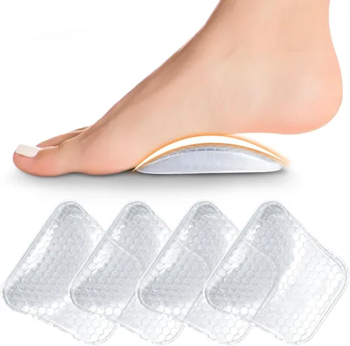 Vista 14 de ZAIWOO Insertos de soporte de arco para mujeres para pies planos, insertos de arco de gel para alivio de la fascitis plantar, almohadillas
