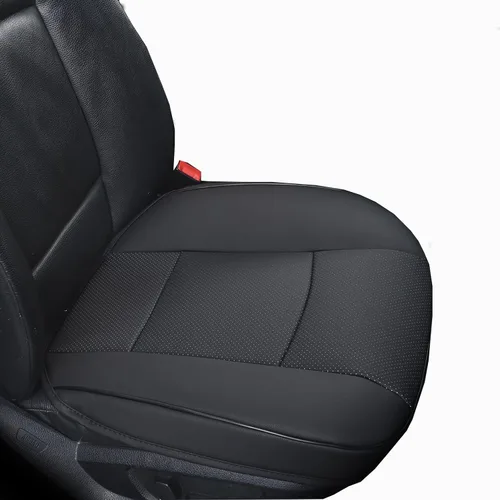 Vista 18 de Funda protectora de lujo para asiento de coche en cuero sintético - Funda para asiento delantero - Funda para base de asiento individual Beige