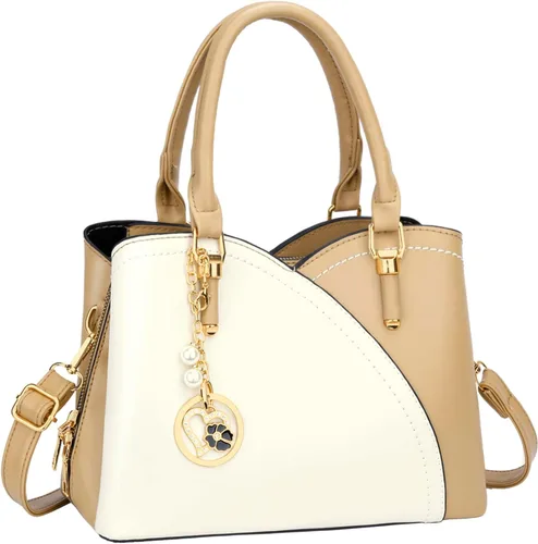 Vista 12 de KKXIU Monederos y bolsos de mano con triple compartimento para mujer, bolso de mano con asa superior