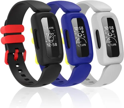 Vista 11 de Bandas de silicona compatibles con Fitbit Ace 3, bandas de repuesto suaves impermeables para Ace 3 bandas para niños y niñas, accesorios de pulsera