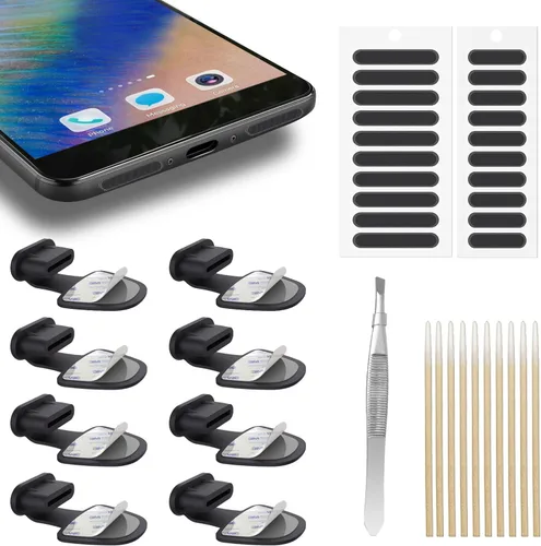Tapones antipolvo para puerto USB C, tapas antipolvo USB C antipérdidas, tapones antipolvo de silicona tipo C, tapa de cubierta antipolvo para