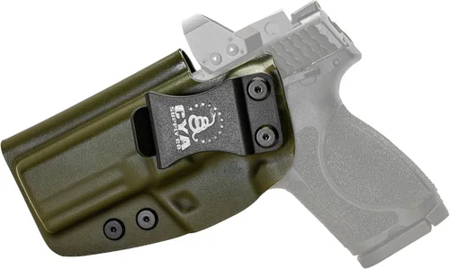 Vista 82 de CYA Supply Co. Funda para llevar armas dentro del cinturón, lista para ópticos (verde OD) IWB, para llevar armas ocultas, dentro de la cintura