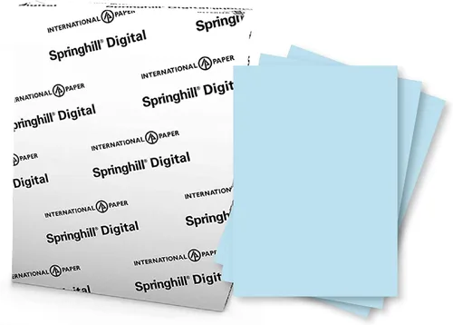 SPRINGHILL CARDSTOCK - Papel de 8.5 x 11 pulgadas, 67 libras, 5.19 oz/m², 250 hojas (azul)