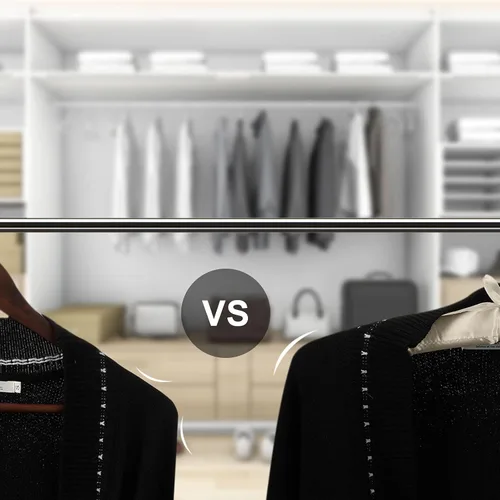 Vista 5 de Jetec 24 piezas de perchas acolchadas de raso con gancho giratorio de 360°, almohadillas de hombro de esponja, para abrigos, suéteres, blusas, Beige