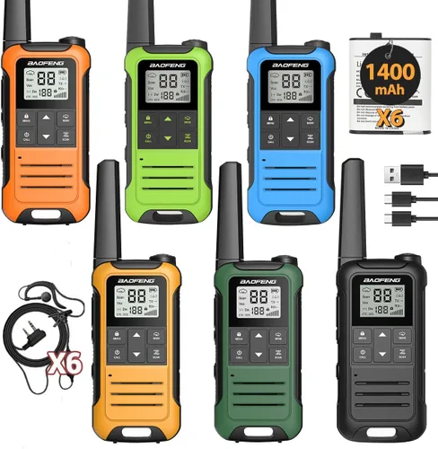 Walkie Talkies de largo alcance para adultos F22 FRS NOAA recargable Colorido