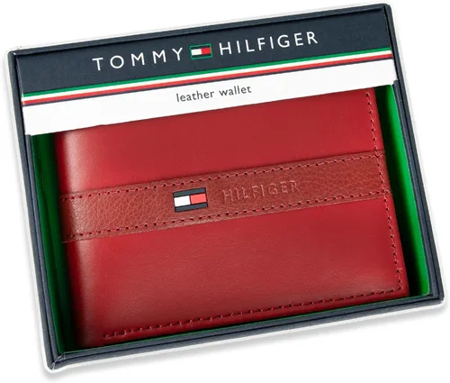 Vista 8 de Tommy Hilfiger Billetera de piel para hombre, delgada, elegante, informal, plegable, con 6 bolsillos para tarjetas de crédito y ventana extraíble