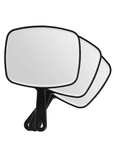 Vista 12 de OMIRO Espejo de mano, espejo de mano negro con asa, 6.6 pulgadas de ancho x 9.2 pulgadas de largo