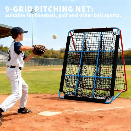 Vista 6 de 2-in-1 Baseball Pitching and Rebound Net, Trainer and Return Screen for Pitching Practice