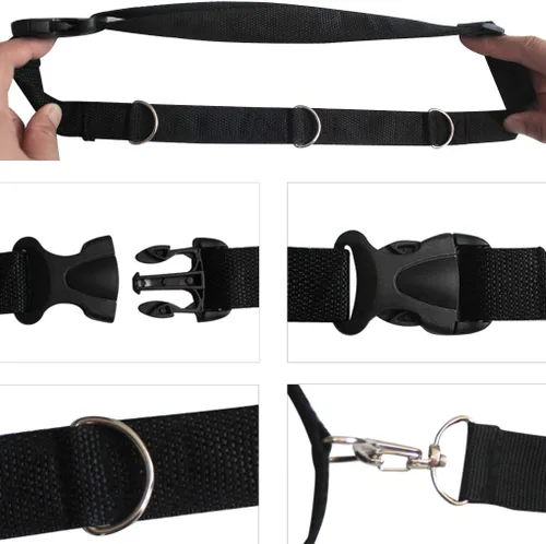 Vista 4 de Bfsmile - Paracaídas de entrenamiento de velocidad para correr de 56 pulgadas con correa ajustable, bolsa de transporte gratuita. Speed Chute Azul