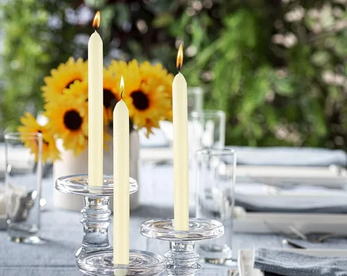 Vista 8 de BOLSIUS Ivory Dinner Candles - Juego de 10 velas rectas sin perfume de 9 pulgadas, 8 horas de tiempo de combustión, calidad europea premium, sin