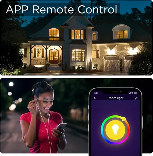 Vista 8 de JONATHAN Y BLB2000A-SET2 Bombilla inteligente A19 regulable, LED que cambia de color regulable, Alexa, compatible con Google Home Assistant,