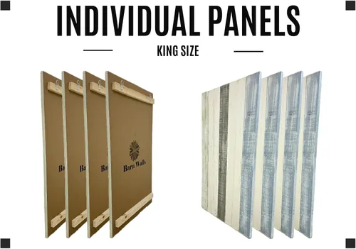 Vista 114 de Diseño mixto: cabecero hecho a mano. Se monta en pared: Fácil instalación:, Madera, Mezcla de todo terreno.