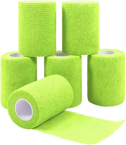 Vista 15 de Vendajes autoadherentes para deportes, esguince, hinchazón y dolor en muñeca y tobillo, 6 unidades, 3 pulgadas x 14.7 pies (negro)