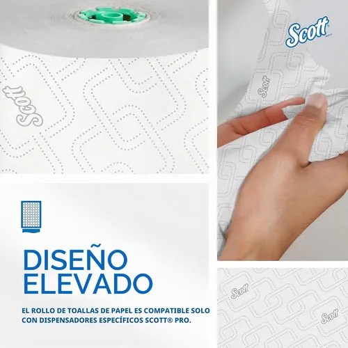 Vista 3 de Scott Professional Toallas de papel de rollo duro, a granel, 6 rollos x