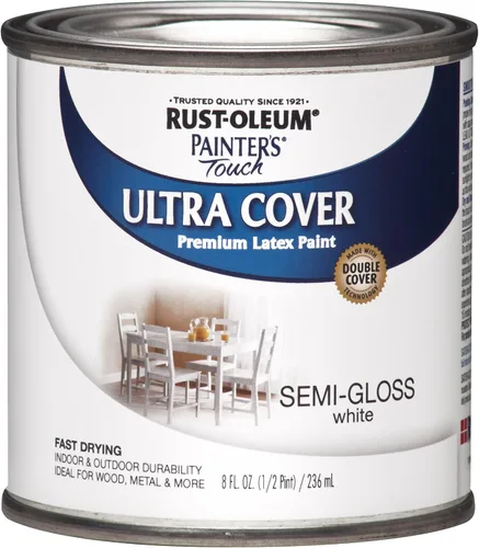 Vista 59 de Rust-Oleum 1976502 Painter's Touch - Pintura de látex, cuarto de galón, negro plano, 32 onzas líquidas, (paquete de 1)