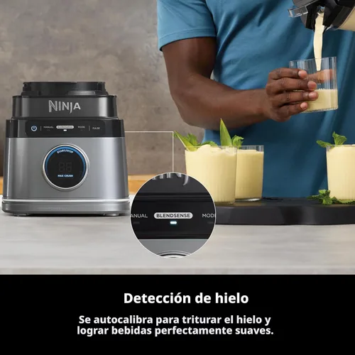 Vista 4 de Ninja TB201 Detect Power Blender Pro, tecnología BlendSense, para batidos, batidos y más, 1800 vatios de pico, 72 onzas, jarra, licuadora, negro