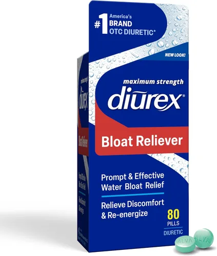 Diurex Pastillas de agua ultra reenergizantes - Alivia la hinchazón de agua - Siéntete mejor y menos pesado - 80 unidades