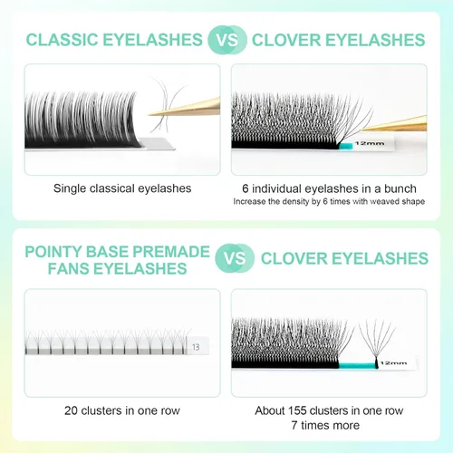 Vista 74 de NAGARAKU Extensión de pestañas en forma de W 3D con volumen en racimo, abanico prefabricado, pestañas postizas de visón sintético mate negro