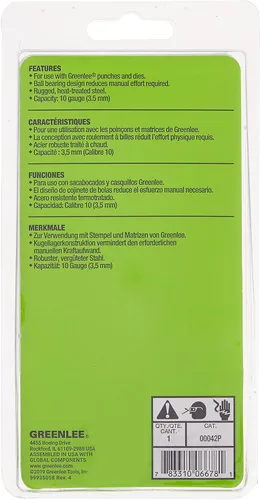 Vista 4 de Greenlee 00042P Slug Buster 3/8" x 1-5/8" Rodamiento de bolas para perforar acero suave hasta calibre 10, perno de tracción de acero resistente