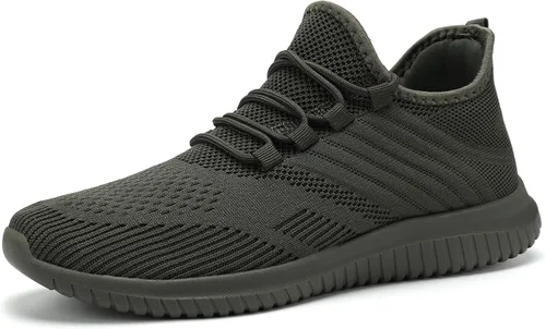 LCGJR Zapatos deportivos para caminar sin cordones para hombre, tenis de moda, ligeros, para correr, entrenamiento, transpirables, informales,