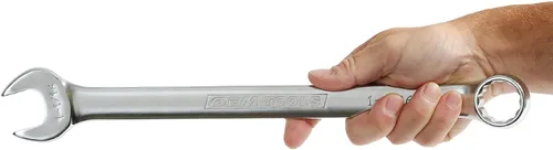 Vista 9 de OEMTOOLS 23993 Juego de llaves combinadas de 14 piezas, juego de llaves SAE de 1/4"-1-1/8", llaves Posi Grip, extremo abierto de acero tratado