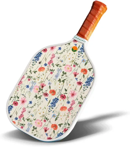 Paleta de pickleball Tangerine - Colores vibrantes, superficie de fibra de vidrio y núcleo de panal ligero para potencia y precisión de élite,