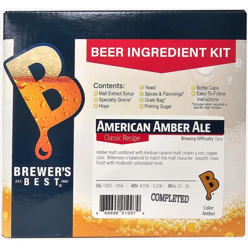 Vista 3 de Kit de ingredientes para preparación casera de cerveza Brewer's Best BIK-1007, American Amber