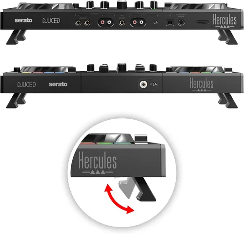 Vista 3 de Hercules DJControl Inpulse 500: controlador USB DJ de 2 pisos para Serato DJ y DJUCED (incluido)
